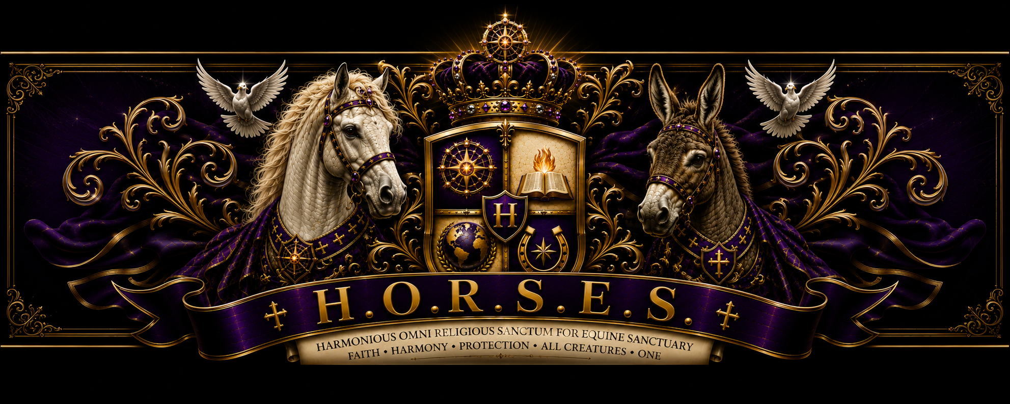 H.O.R.S.E.S. Church crest banner